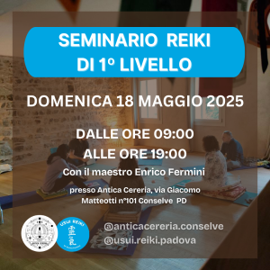 Corso Reiki 1&deg; Livello