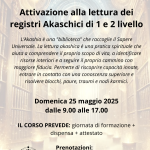 Corso Registri Akaschici 1 e 2 Livello