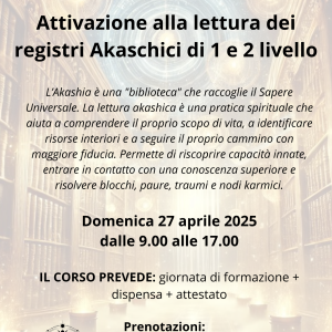 Corso Registri Akaschici 1 e 2 Livello
